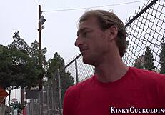 i'm givin this old guy a interracial bj with his monster cock humiliatin him good!!