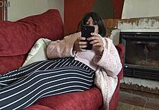 Horny Pregnant Stepmom Begs Stepson Fuck Her Hairy Pussy Creampie