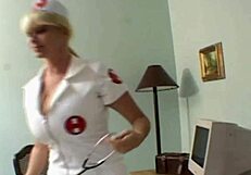 Busty nurse's massive natural tits tempt patient in extreme hospital encounter