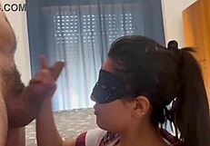 Latina Student Mommy Deepthroat Blowjob Facial Cum Swallow Wet