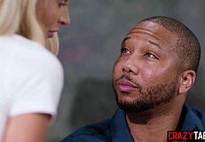 Naughty petite blonde student emma hix rides teacher's throbbing big black cock hard