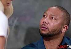 Naughty petite blonde student emma hix rides teacher's throbbing big black cock hard