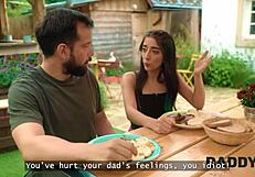 bfs daddy risks outdoor fuck with his sons young girlfriend