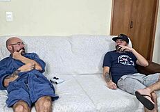 Blindfolded wife tricked into fucking my friend while husband watches submissively