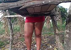 Hot Stepmom Flashes Pussy in Public Park While Cuckold Films Everything!