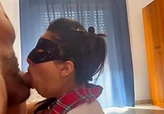 Latina Student Mommy Deepthroat Blowjob Facial Cum Swallow Wet