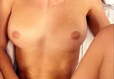 Petite babe wakes to morning dick pounding and facial cum