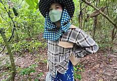 We fuck hard in forest as thai village amateurs pov creampie 4k