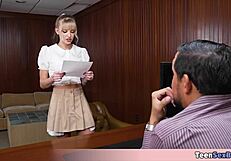 Country chick Katee sucks cock for career in group with petite tits