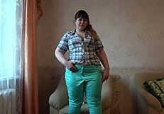 Chubby BBW Fingers Hairy Pussy and Swollen Clit to Orgasm