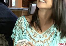 Pervy Old Man Pounds Stepdaughter's BFF Petite Shaved Pussy Hard