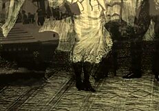 This vintage art shows hairy beaver