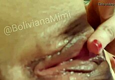 Latina Babe Fingers Pussy to Massive Squirting Orgasm Soaking Bed