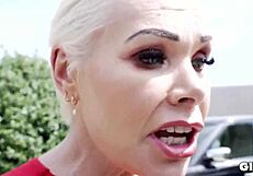 Grandma Francesca Kitten's wild granny blowjob and cumshot frenzy!!