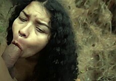 hey, ever seen a girlfriend cheat with bbc creampie in the woods?