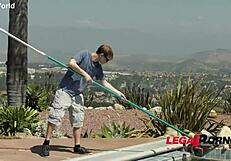 hot milf chanel preston spreads mature pussy for stepson's deep thrusts in lingerie