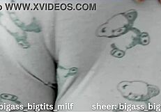 hey while cleaning in pajamas she bends for doggy pussy fingering... damn that big ass and clit