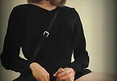 chinese ladyboy shoots hot cumshot outdoors in public spot