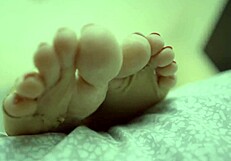 Blonde Demands Cum Explosion on Sexy Nylons Feet Fetish