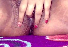 check out sexy indian girl's hairy pussy masturbation moans closeup