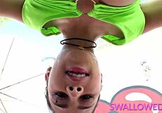 think you could deepthroat this monster cock like kylie rocket swallows every drop?