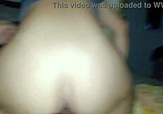 I pound my big ass Brazilian milf's tight hole reverse cowgirl POV