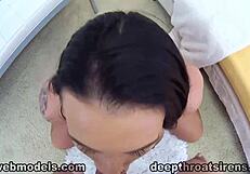 Wow big tits austin lynn gags deepthroat pov blowjob swallows huge load!