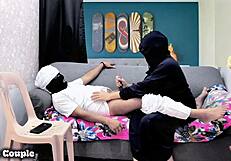 Hey arabic muslim teacher shows student how to suck and fuck like a pro in garage lessons