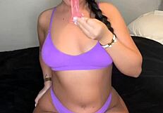 Horny British Girlfriend Delivers Slutty Blowjob and Masturbates to Squirting Orgasm