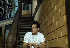 shemale strokes her throbbing cock in hardcore solo blowjob tease