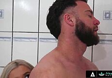 Sexy Blonde Masseuse Emma Rosie Fucks In-Law During Nuru Oil Massage