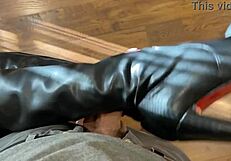 check out this bootjob footjob cumshot compilation on leather