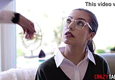 Penny Barber in Suit Licks Spencer Bradley's Big Tits Pussy