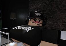 ROBLOX GIRL SUCKS BOYFRIEND'S COCK WHILE HE SLEEPS IN BEDROOM!