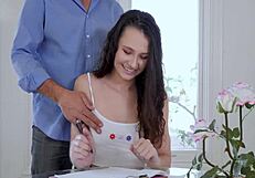 I share my teen stepdaughter with best friend for taboo pussy pounding