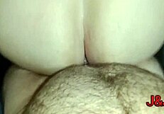 plump brazilian wife takes it from behind for hubby on all fours