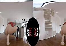 Brunette's shaved ass pussy takes brutal anal on pov!