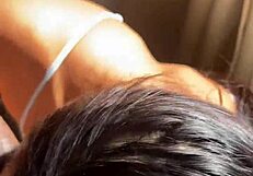 Dreamy Brunette Delivers Unfiltered Blowjob for Amateur Couple