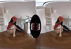 Brunette's shaved ass pussy takes brutal anal on pov!