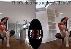 Brunette's shaved ass pussy takes brutal anal on pov!