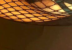 chubby wife turns total whore flashing huge natural tits in fishnet top and bra for horny clients