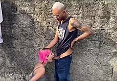 Raw passion surges in black monster cock bareback ass fuck.