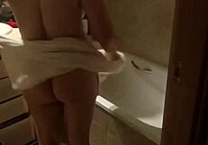 girlfriend orders anal fuck on mature mommy in bathtub alone