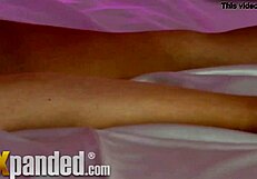 naughty british brunette poppy strips solo teasing her wet pussy on xpanded tv