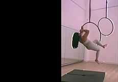 Pinay Heels Pole Dance Turns into Wild Aerial Striptease!