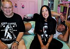 Behind the Scenes: Sexy Diaper Fetish Model Answers Kinky Fan Questions and Teases with Playful Poses Part 2