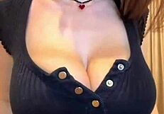 Big titted neighbor slut rides cock on webcam