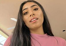 Violet's Sexy Brunette Pussy Pounded Hardcore in Tights!