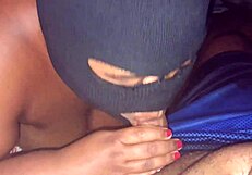 Gostosa Evang�lica Sucks Cock Under Table and Takes Cumshot on Huge Tits!