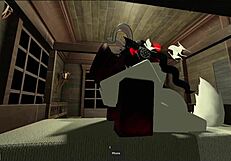 Masked guy bends cosplay girl over for sneaky anal creampie risk.